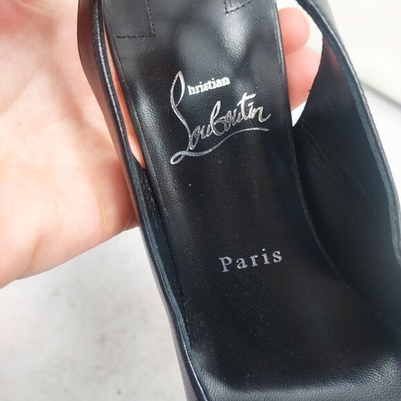 Christian Louboutin Black Strappy Condora Leather Pump - Picture 5 of 12